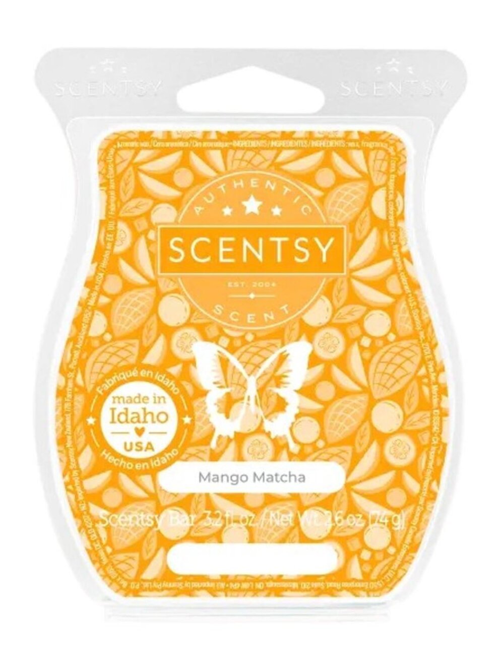 Scentsy MANGO MATCHA Scented Wax Bar Melt New